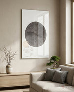 Black Moon Glass Wall Art - Lifestyle preview in a designer interior