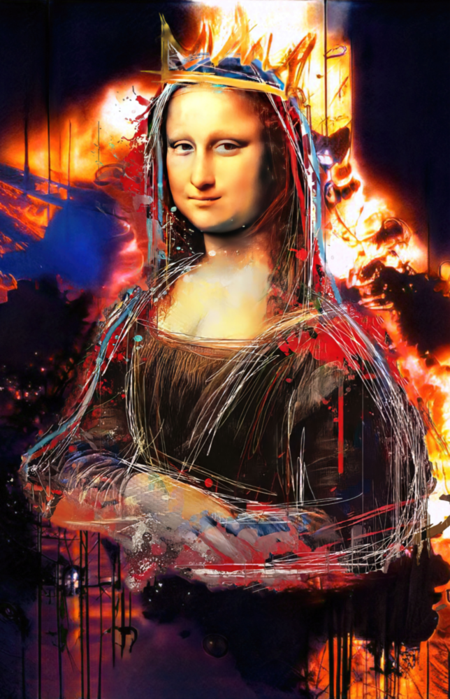 Queen Mona Lisa Glass Wall Art
