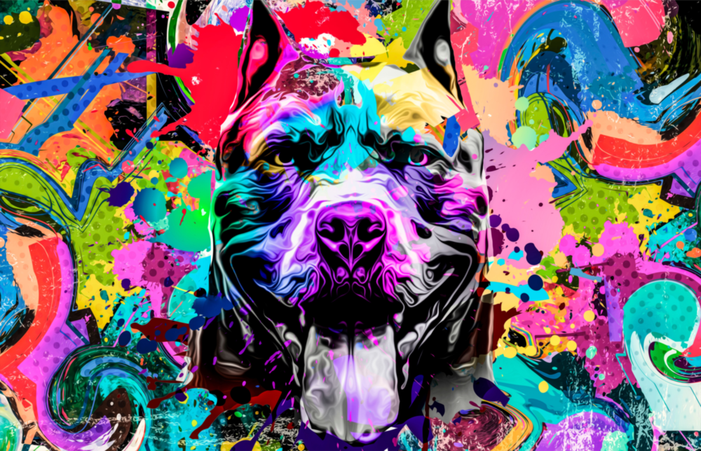 Pitbull Glass Wall Art