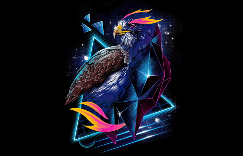 Diamond Hawk Glass Wall Art