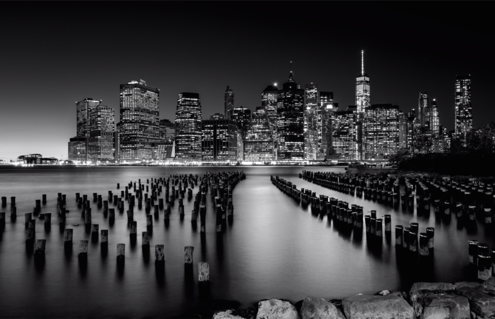 City Night Glass Wall Art