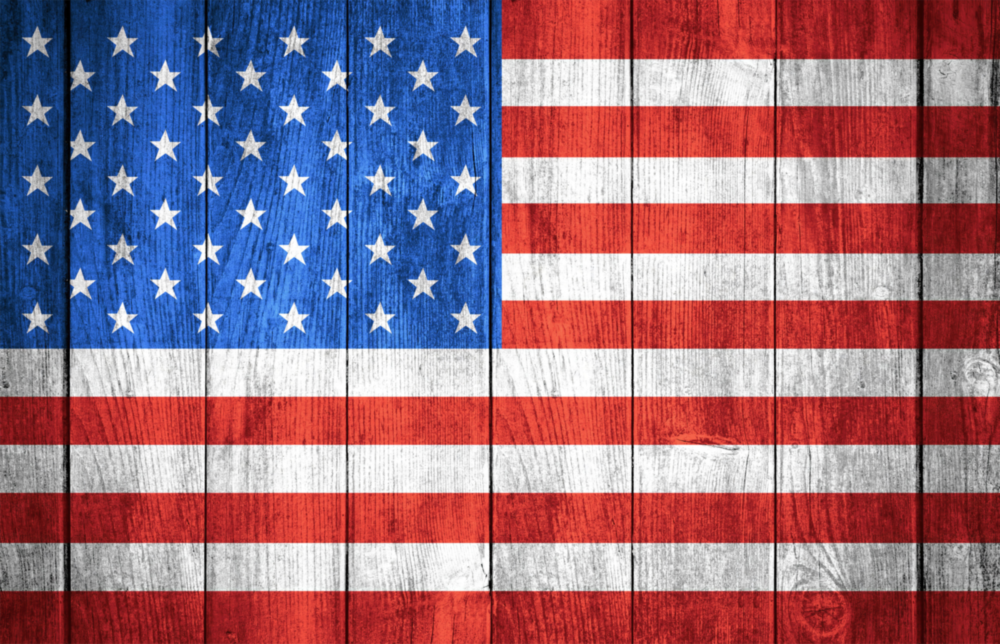 Flag of the United States Glass Wall Art