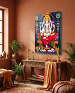 Ganesha Glass Wall Art - Lifestyle preview in a designer interior
