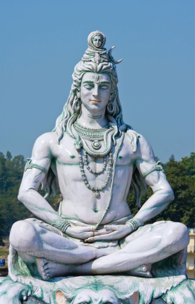 Shiva in Meditation Glass Wall Art