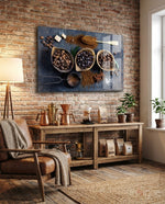 Spices Glass Wall Art - Lifestyle preview in a designer interior