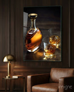 Whiskey Glass Wall Art - Lifestyle preview in a designer interior