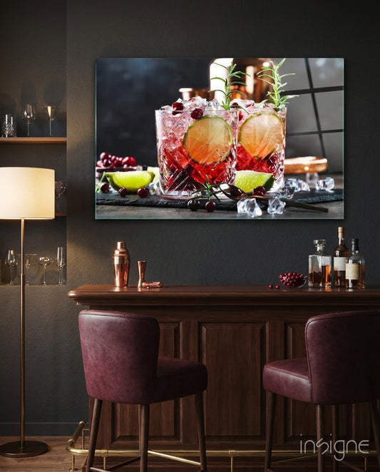 Whiskey Glass Wall Art - Lifestyle preview in a designer interior