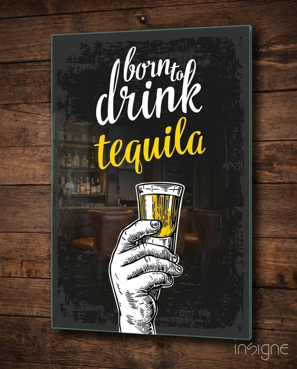 Tequila Glass Wall Art - Lifestyle preview in a designer interior