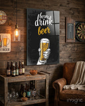Beer Glass Wall Art - Lifestyle preview in a designer interior