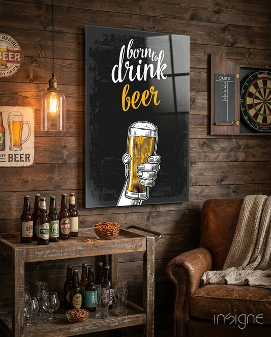 Beer Glass Wall Art - Lifestyle preview in a designer interior