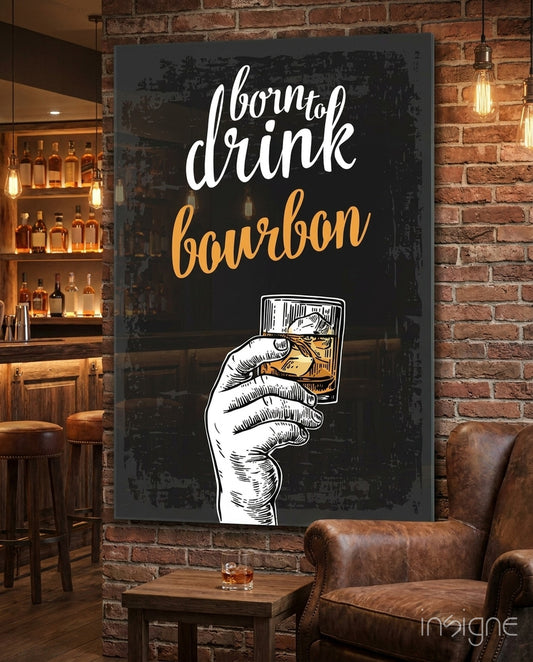 Bourbon Glass Wall Art - Lifestyle preview in a designer interior