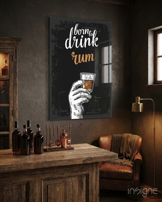 Rum Glass Wall Art - Lifestyle preview in a designer interior
