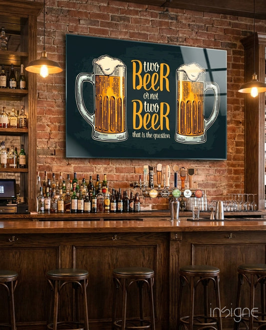 Beer Glass Wall Art - Lifestyle preview in a designer interior