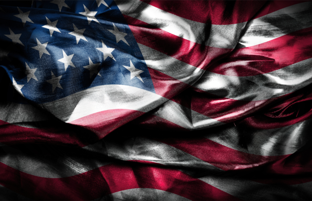 Flag of the United States Glass Wall Art