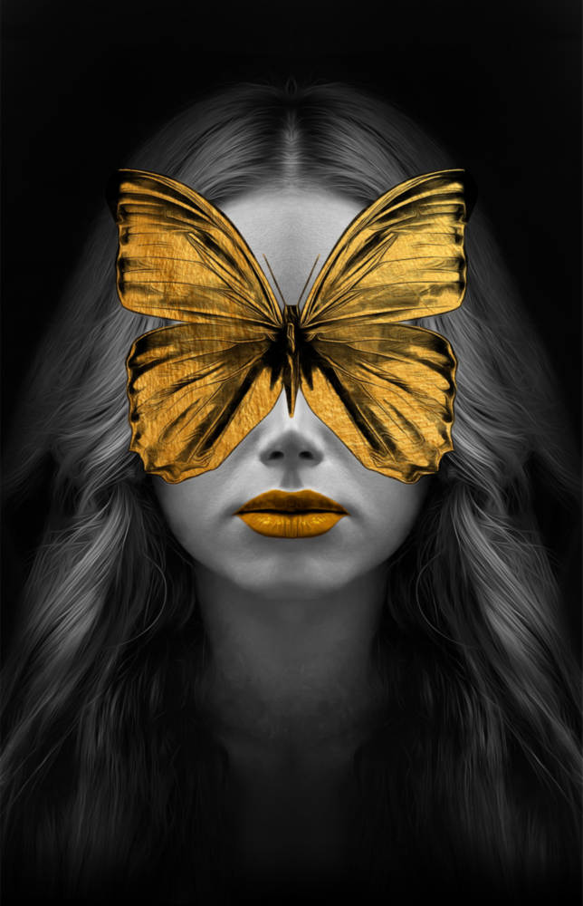 Butterfly Eyes Glass Wall Art