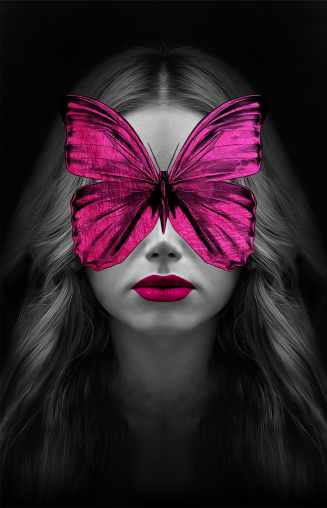 Butterfly Eyes Glass Wall Art