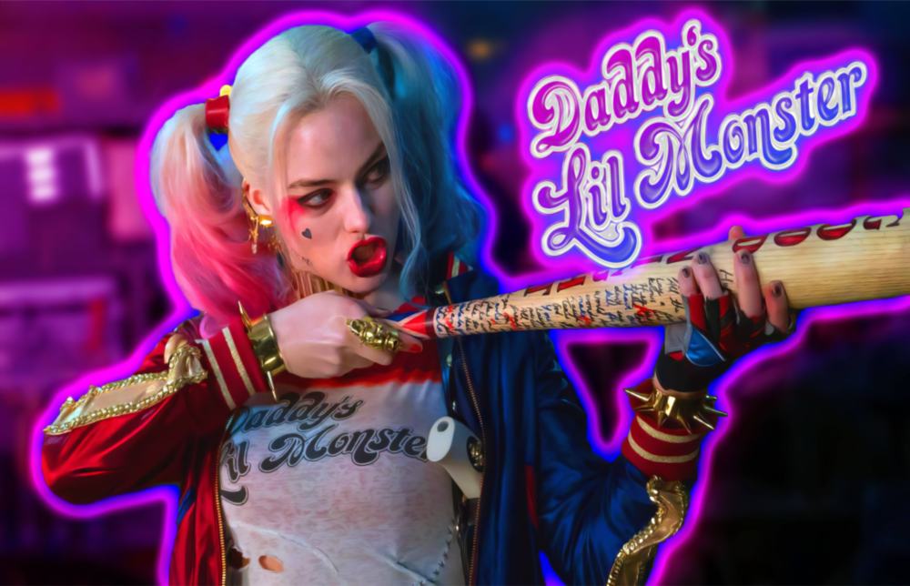 Harley Quinn Glass Wall Art