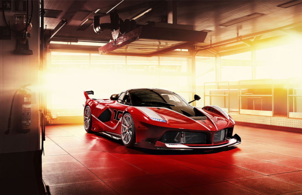 Ferrari FXX K Glass Wall Art