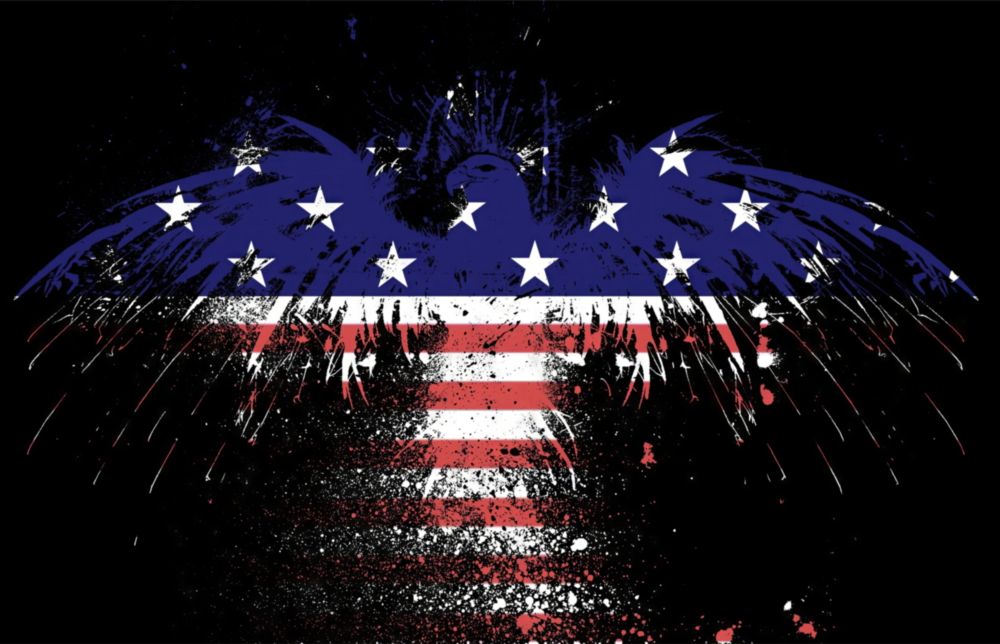 American Eagle Glass Wall Art