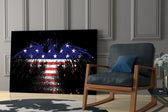 American Eagle glass print enhancing a study with cinematic mood