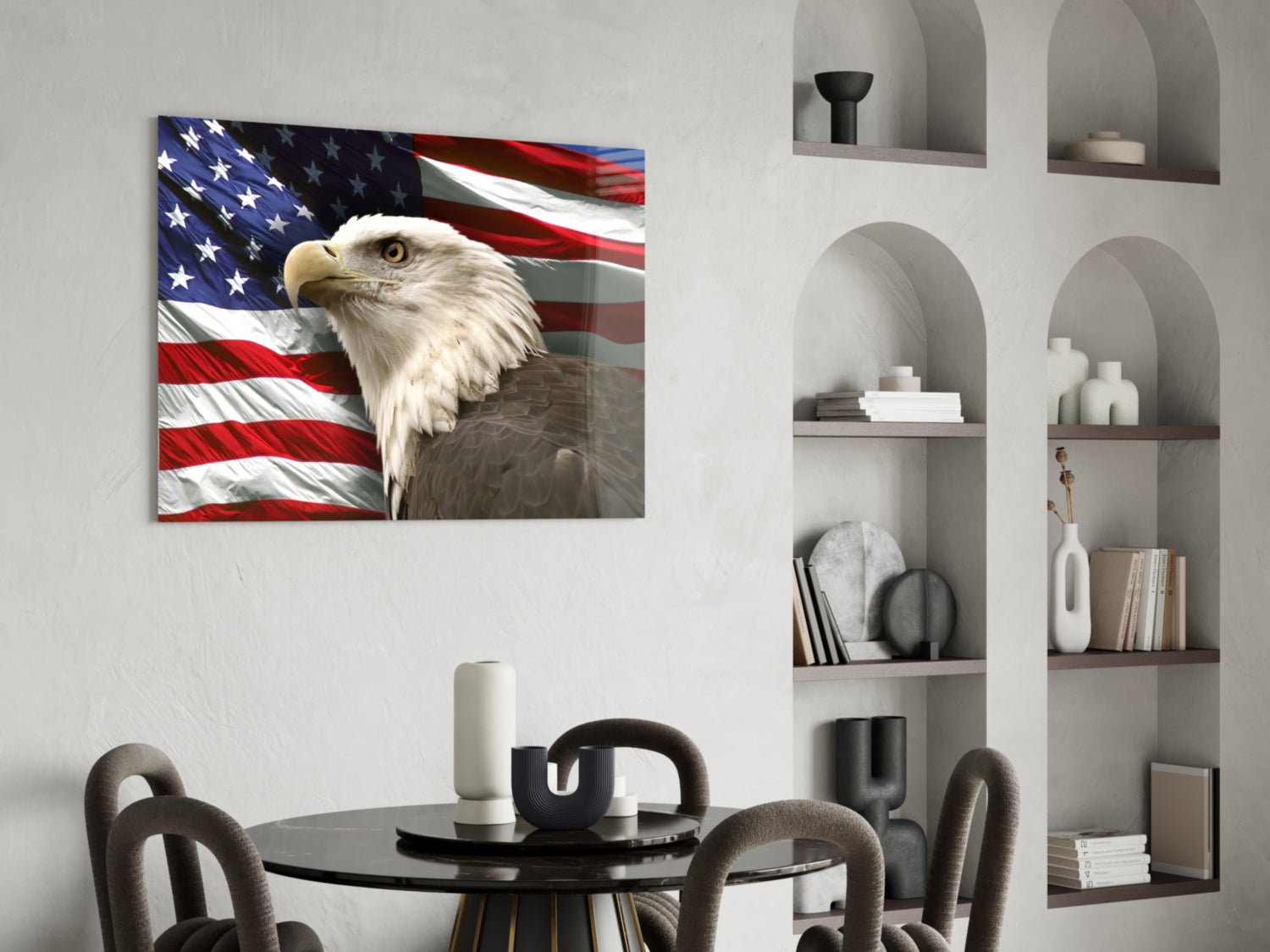 American Eagle Glass Wall Art.