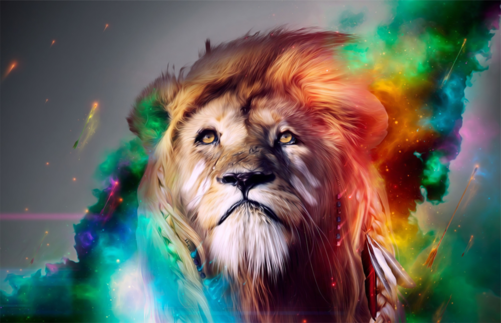 Lion Glass Wall Art