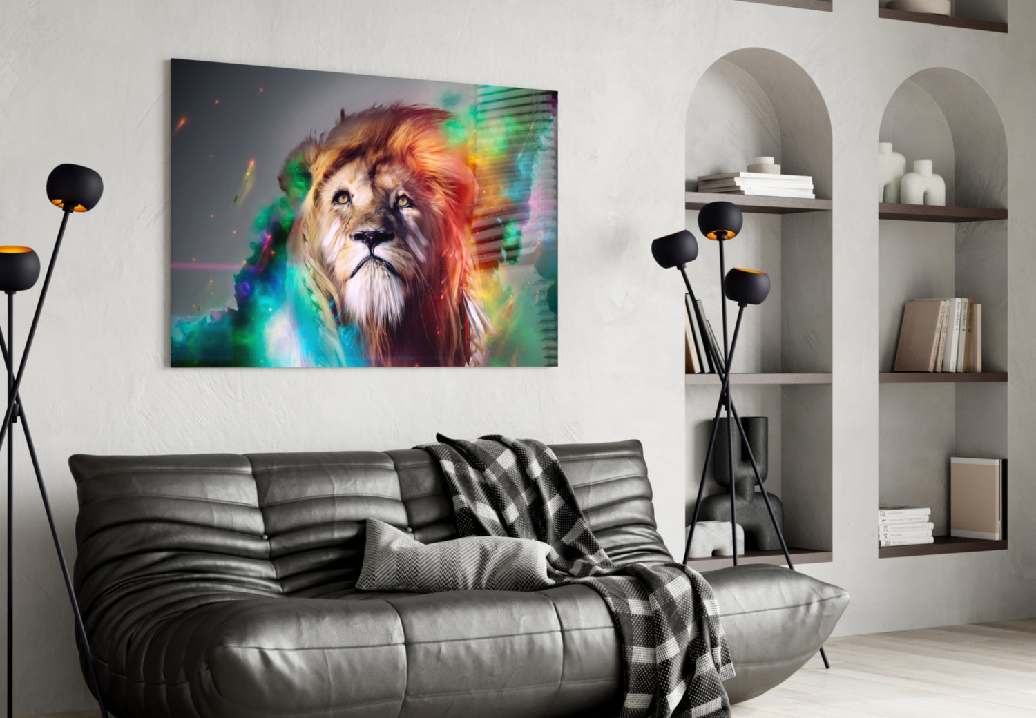 Lion Glass Wall Art.