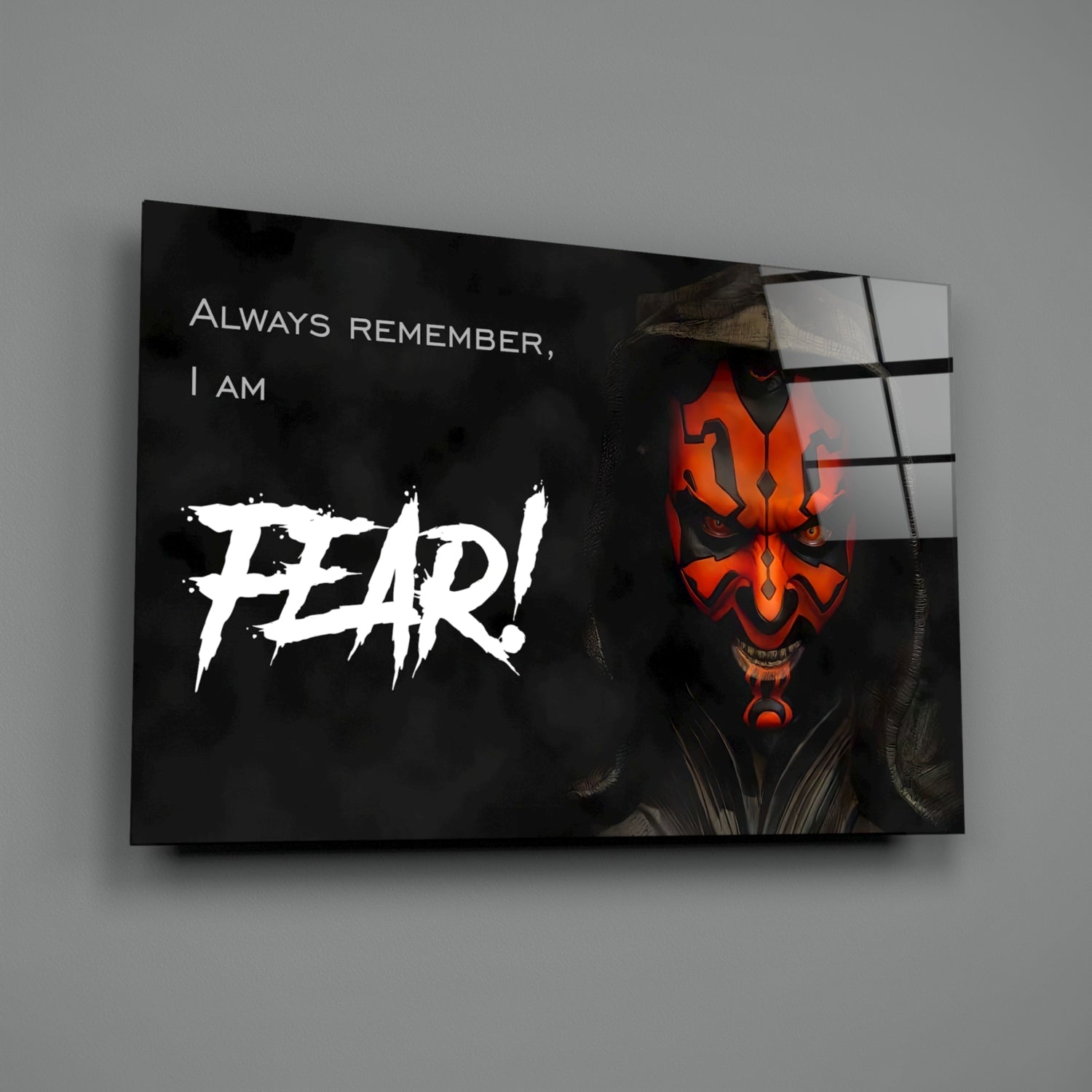 Darth Maul Glass Wall Art.