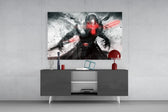 Lord Starkiller panel catching screen glow to reveal its menacing power