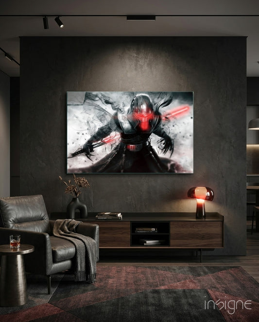 Lord Starkiller Glass Wall Art - Lifestyle preview in a designer interior