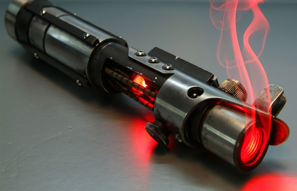 Light Saber Glass Wall Art
