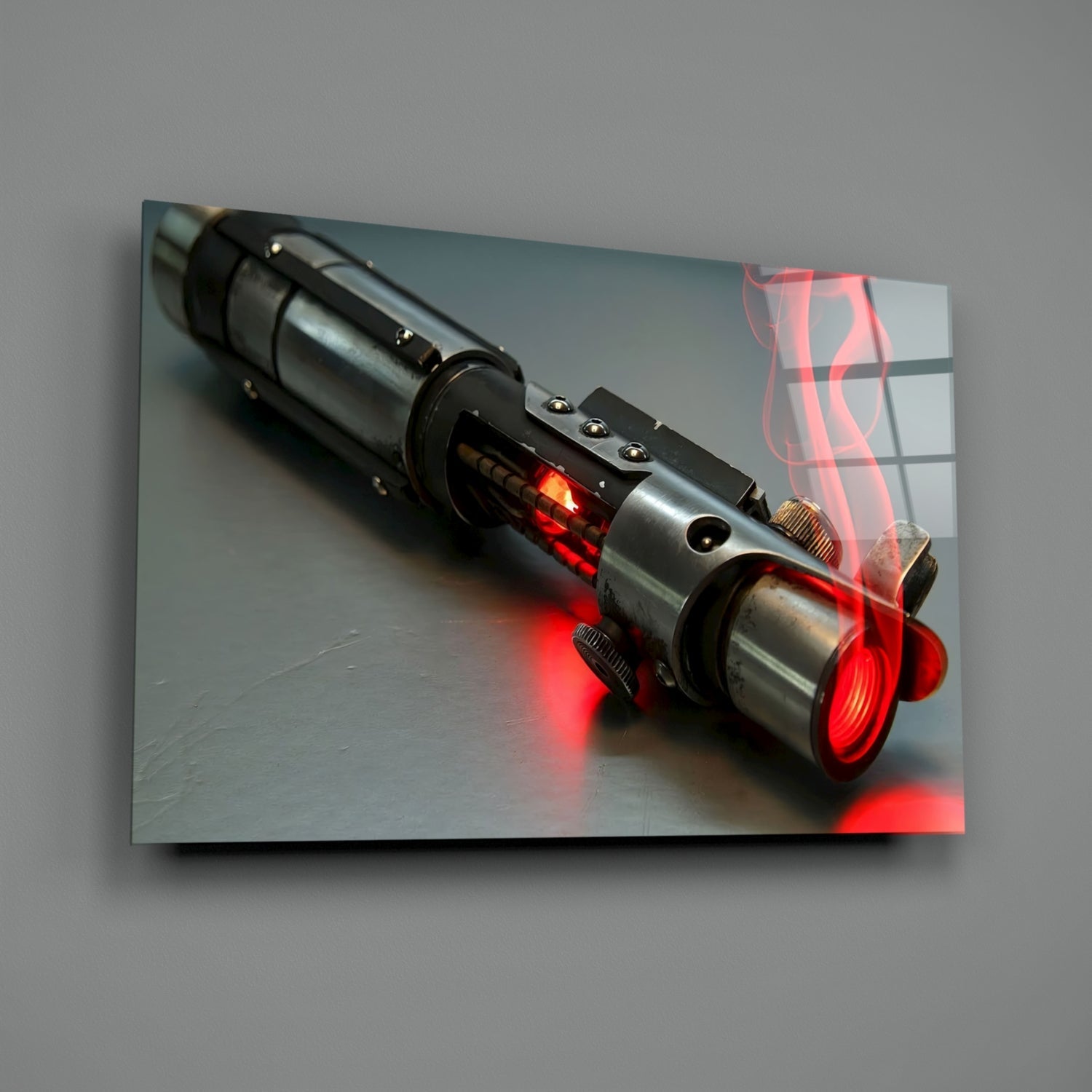 Light Saber Glass Wall Art.