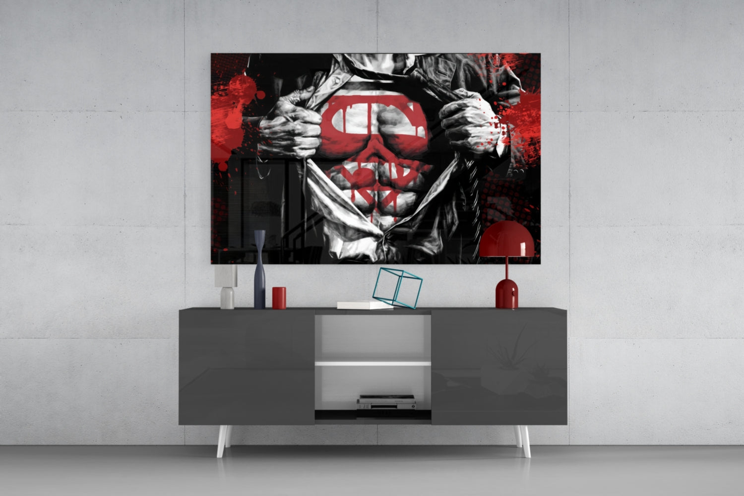 Superman Glass Wall Art.