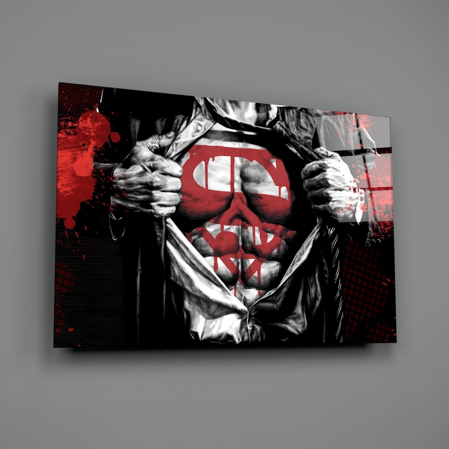 Superman Glass Wall Art.