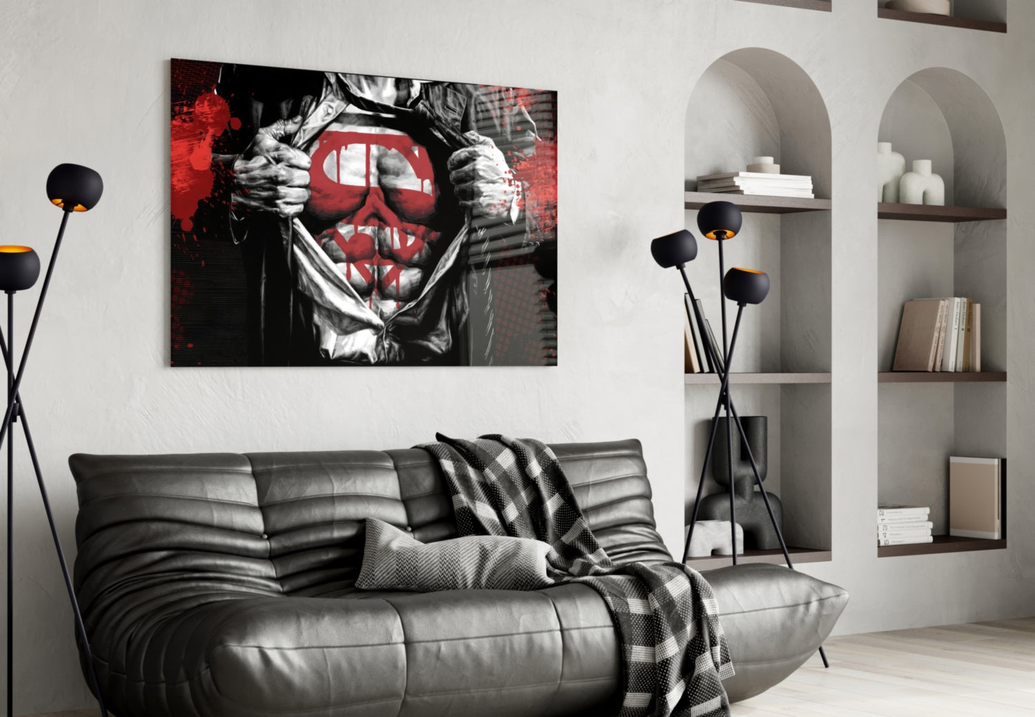 Superman Glass Wall Art.