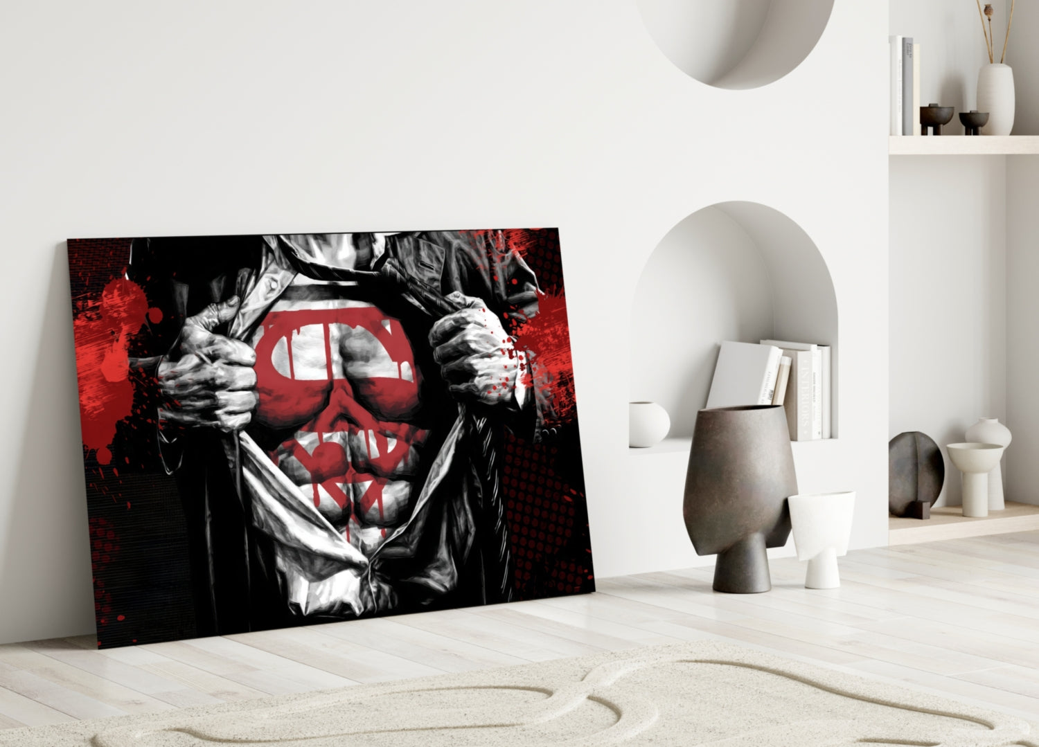 Superman Glass Wall Art.