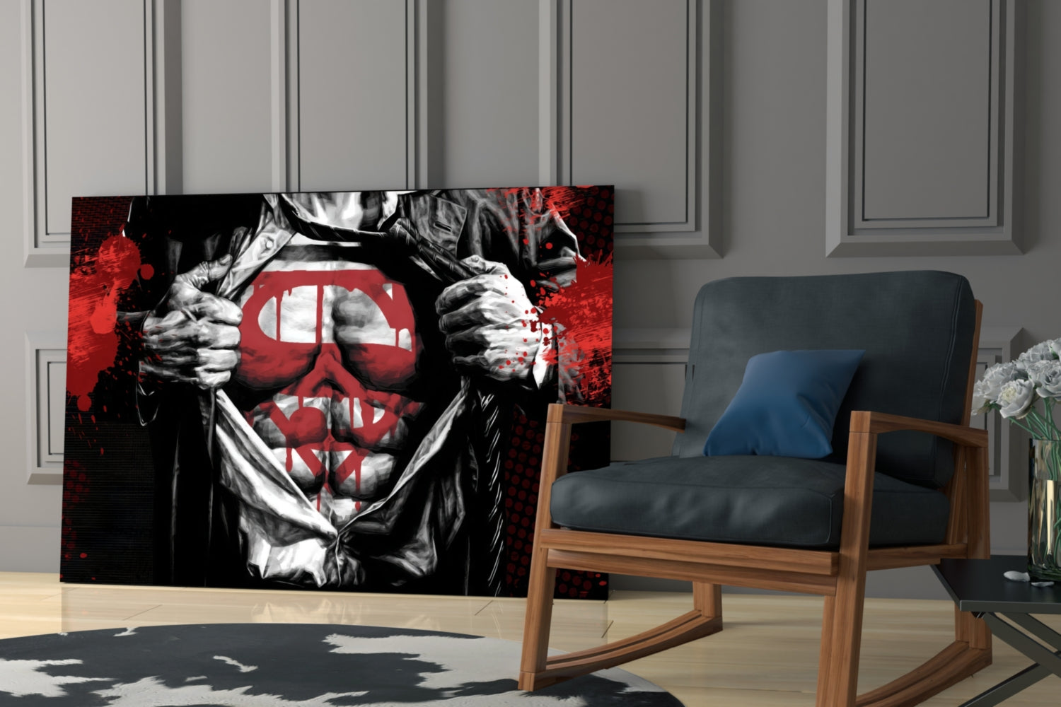 Superman Glass Wall Art.