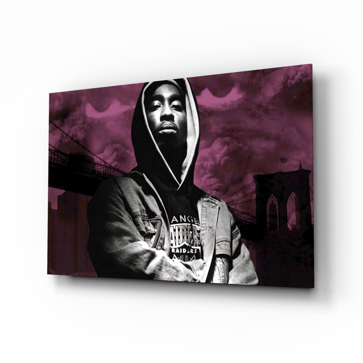 Tupac Shakur Glass Wall Art.