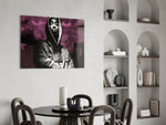 Tupac Shakur panel adding editorial drama to a man cave