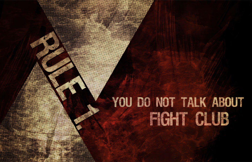 Fight Club: Rule 1 Glass Wall Art