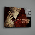 Grunge-poster panel bringing raw rebellion to a contemporary man cave