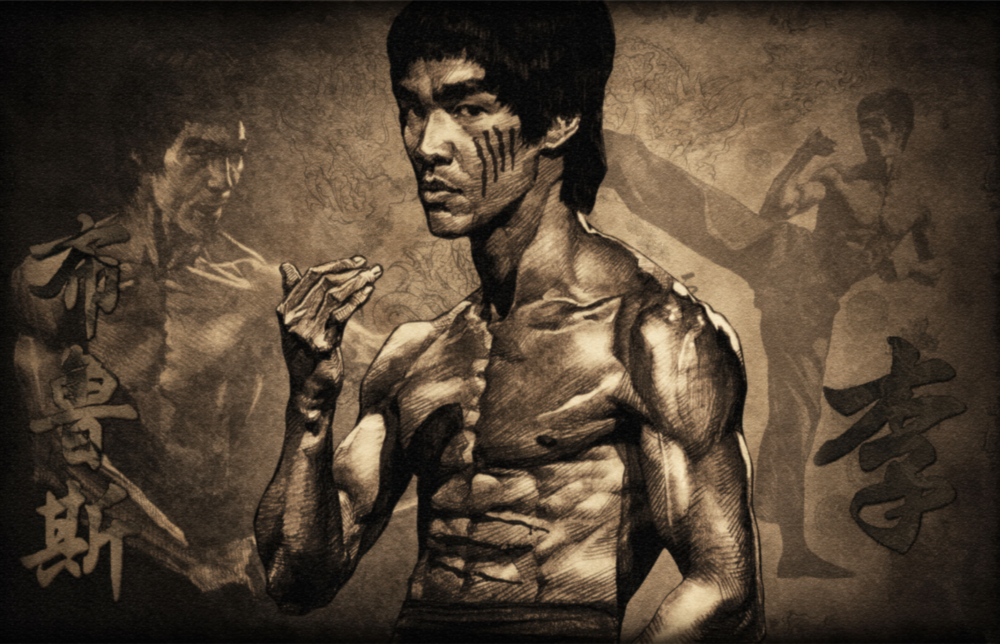 Bruce Lee Glass Wall Art