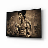 Bruce Lee Glass Wall Art.