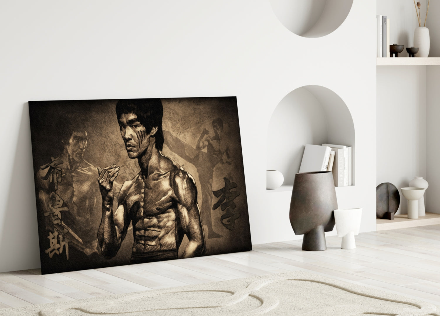 Bruce Lee Glass Wall Art.