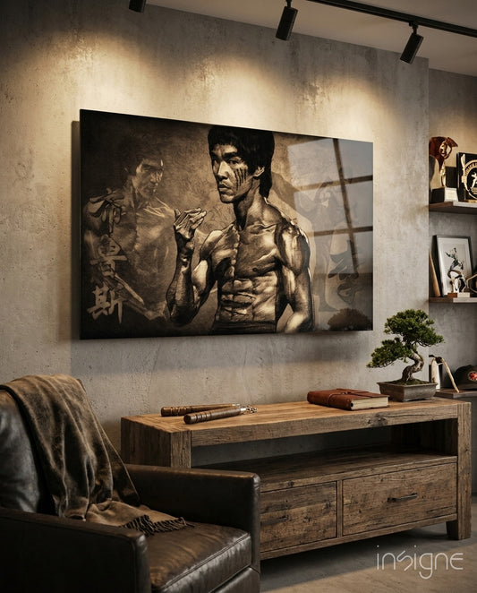 Martial Arts Master Glass Wall Art