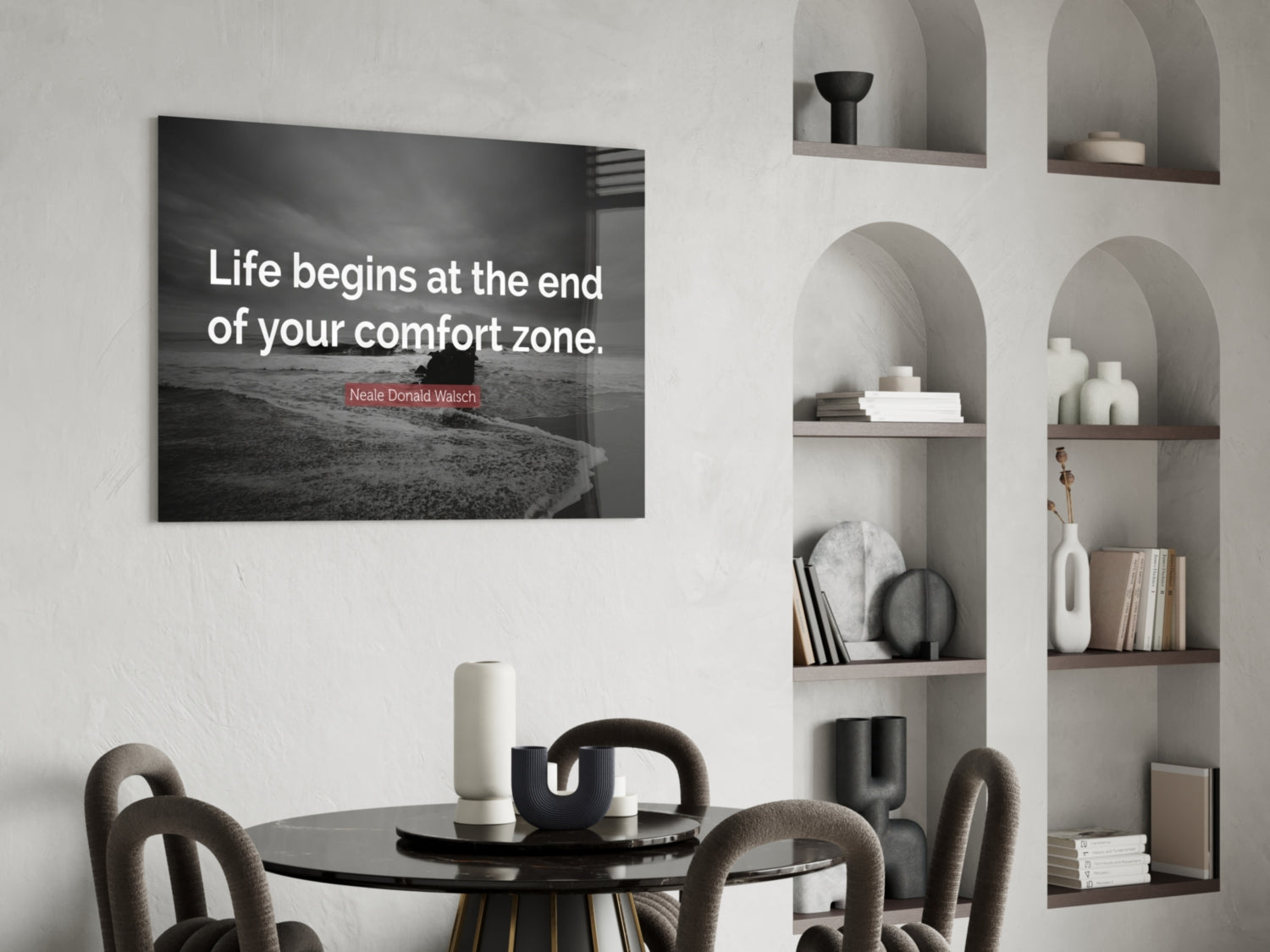 Where the Life Begins?  Glass Wall Art.