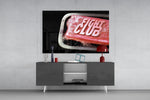 Fight Club panel catching directional light to reveal its cult-iconic wit