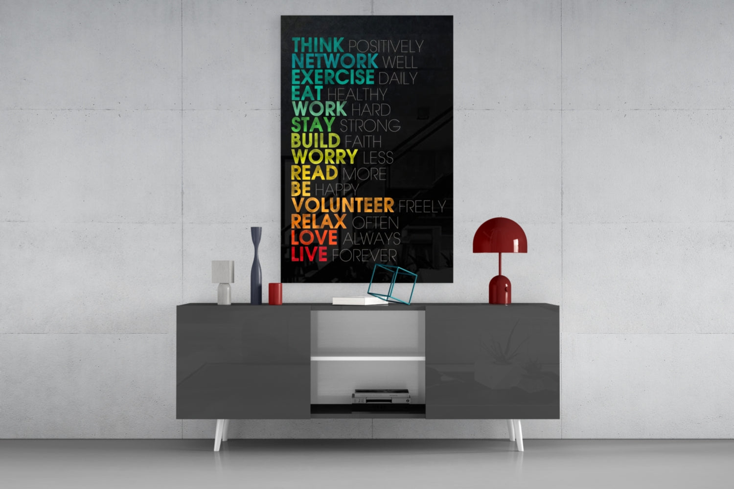 Advices Glass Wall Art.