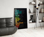 Advices glass print enhancing a study with cinematic mood