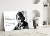 Tupac Shakur Glass Wall Art.
